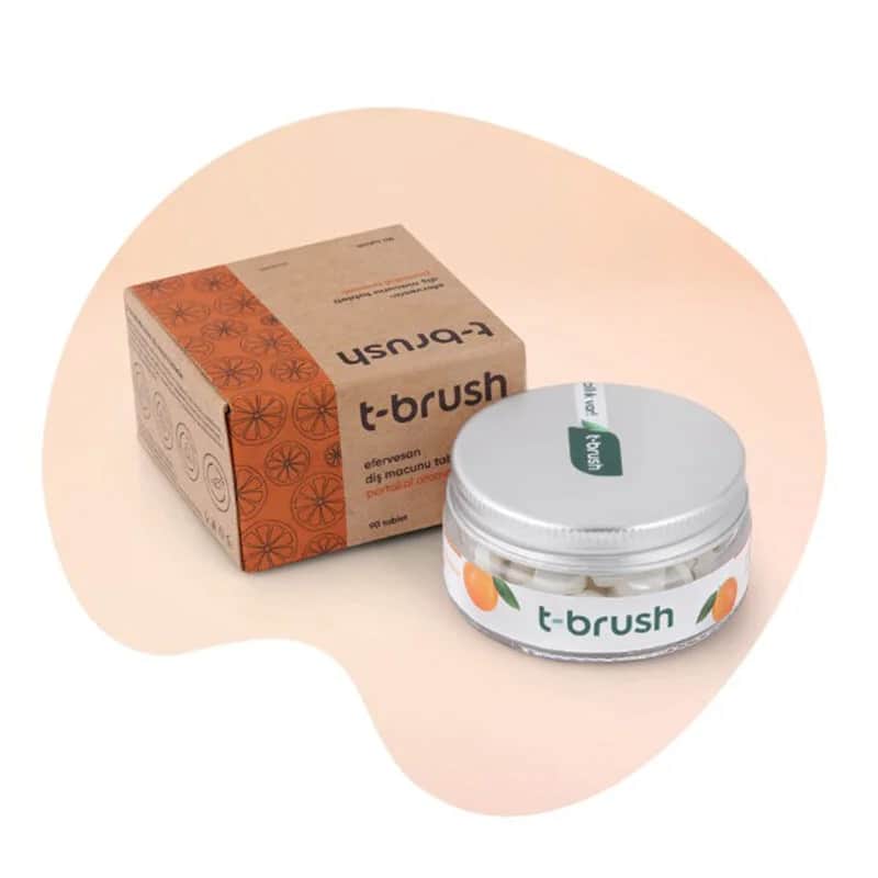 T-Brush Orange Fluorid-Zahnpastatabletten - 90 Stück