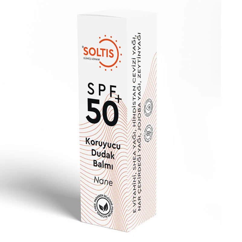 Soltis Lippenbalsam Mint SPF50+ - Intensiv feuchtigkeitsspendend &amp; aufpolsternd 5ml