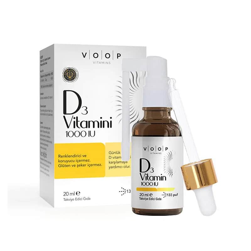 Voop D3 Vitamin 20 ml - Immunsystem Unterstützung &amp; Knochengesundheit Tropfen