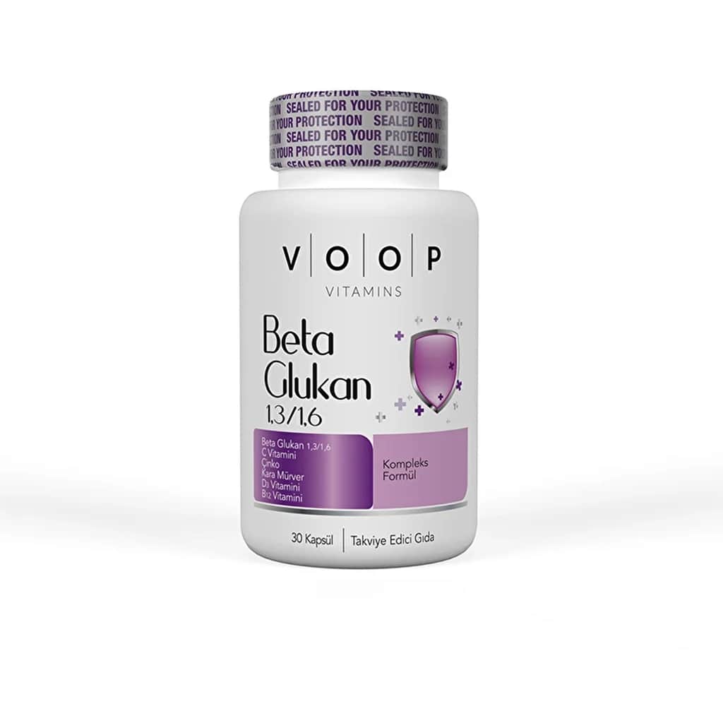 Voop Beta-Glucan Nahrungsergänzungsmittel - Immun- und Herzgesundheit 30 Kapseln
