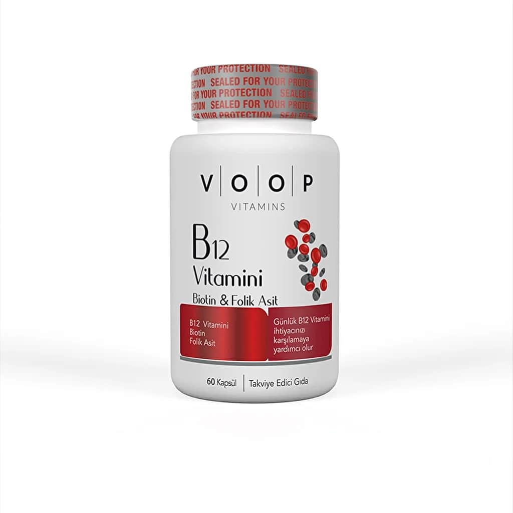 Voop Vitamin B12 Kapseln - Energie- &amp; Gehirnunterstützung, 60 Stück