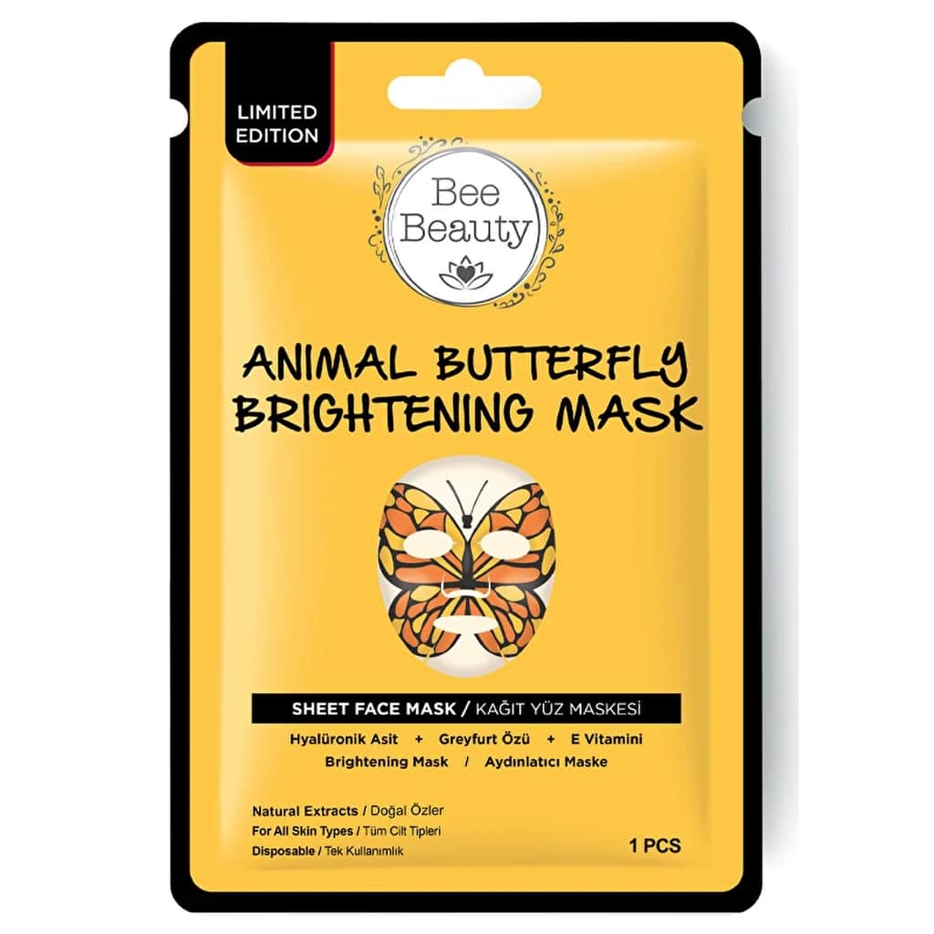 Bee Beauty Schmetterlingspapiermaske - Feuchtigkeitsspendende Hautpflege 25g