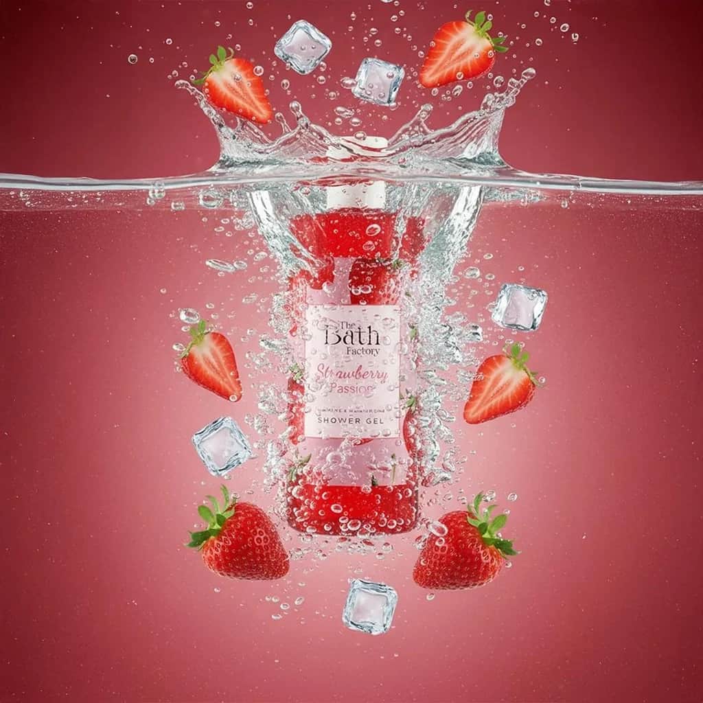 The Bath Factory 400ml Erdbeer-Duschgel - Erfrischende Reinigung