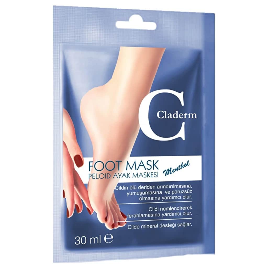 Claderm Peloid Fußmaske 30ml - Tiefenfeuchtigkeitspflege für rissige Fersen