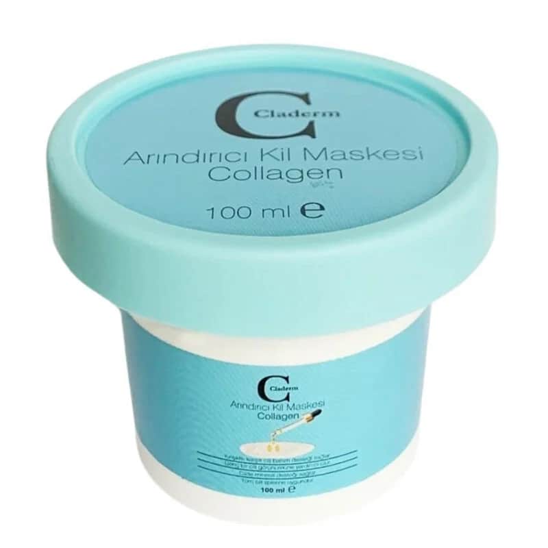 Claderm 100ml Kollagenreinigende Tonmaske für strahlende Haut