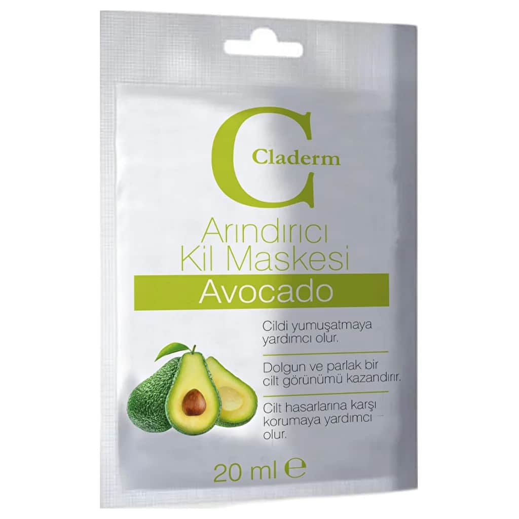 Claderm Avocado Reinigende Tonmaske - Nährend 20ml