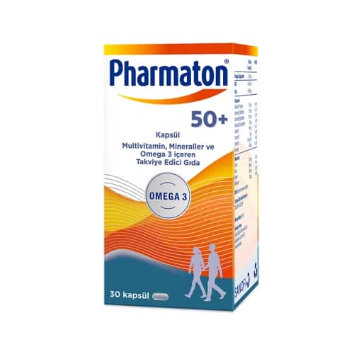 Pharmaton 50+ Plus Nahrungsergänzungsmittel - 30 Kapseln