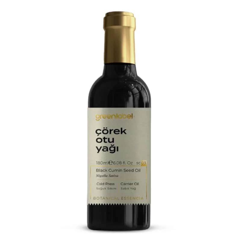 Bio Schwarzkümmelöl 180 ml von Greenlabel - Kaltgepresst, Rein