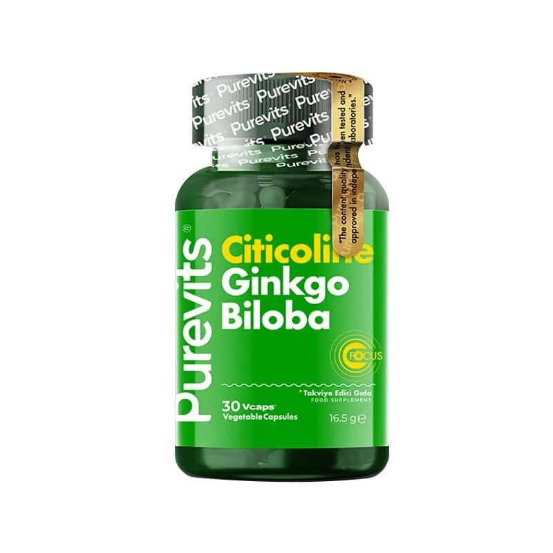 Purevits Cholin &amp; Ginkgo Biloba Nahrungsergänzungsmittel - 30 Kapseln