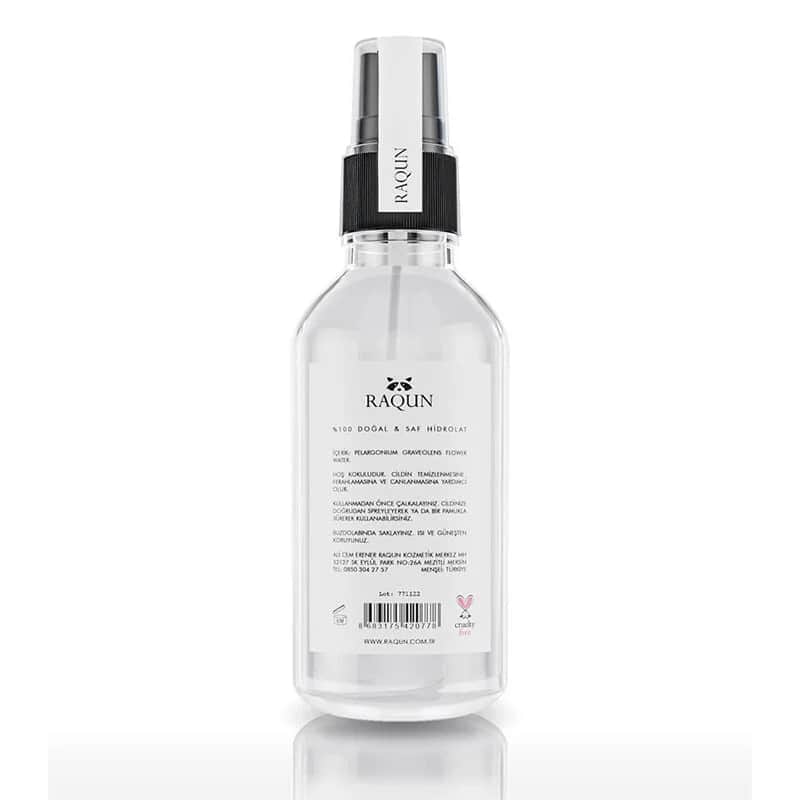 Raqun Natürliches Pelargonium-Blütenwasser 100ml