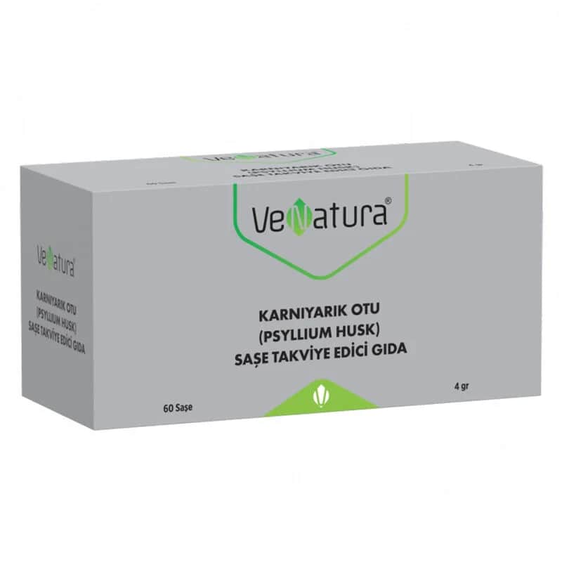 VeNatura Schwarze Flohsamenschalen Ergänzung - 60 Beutel