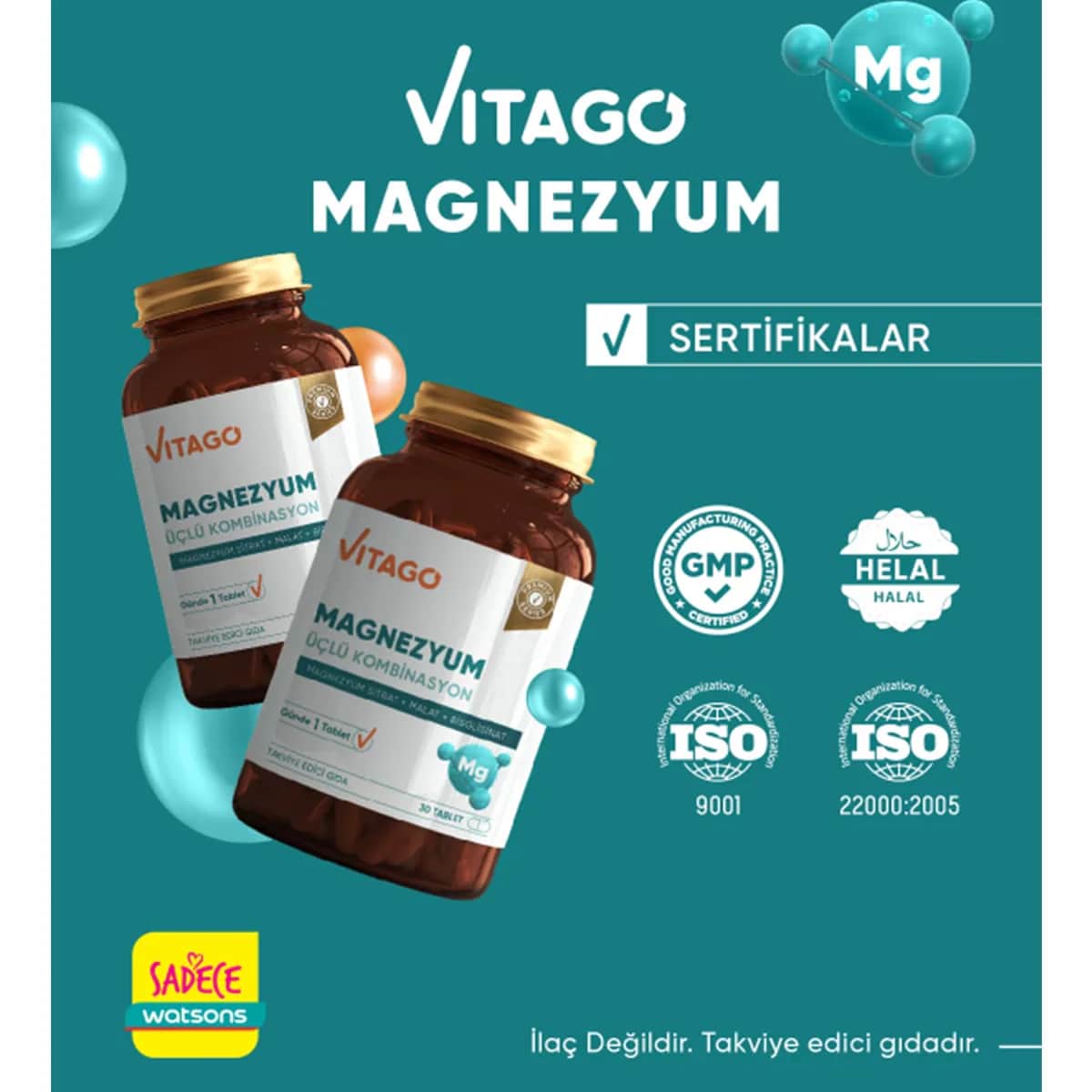 Vitago Magnesium Triple Effect Tabletten 30 Stück
