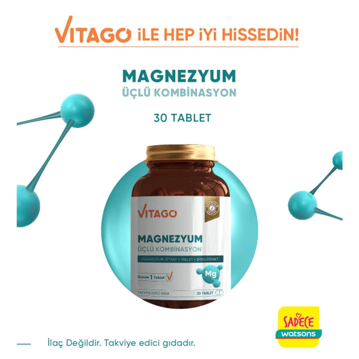 Vitago Magnesium Triple Effect Tabletten 30 Stück