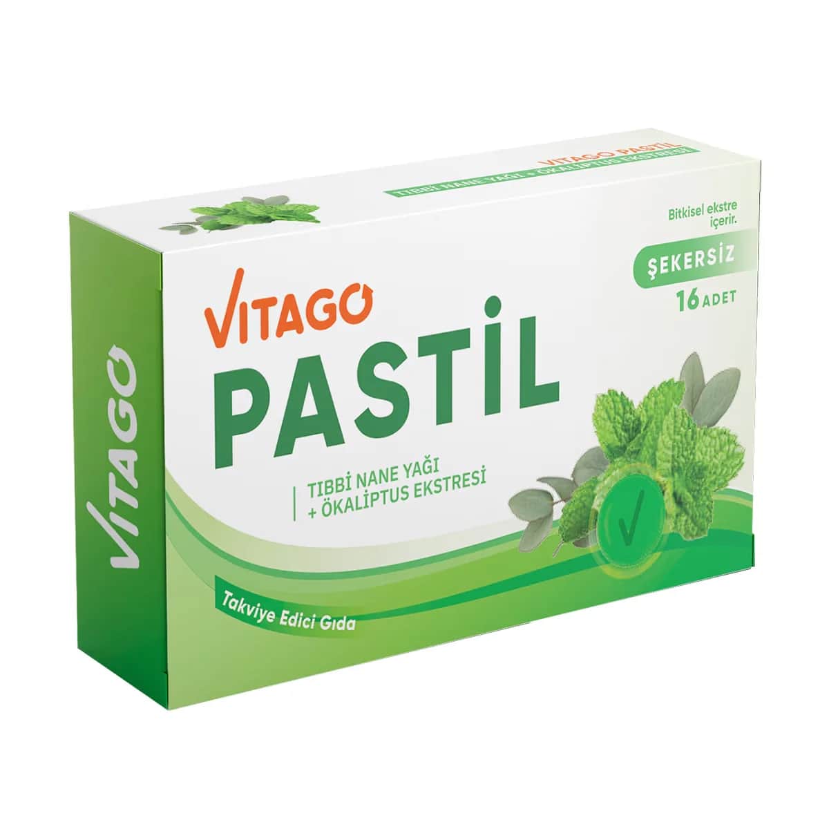 Vitago Minze Eukalyptusöl Pastillen – 16 Stück