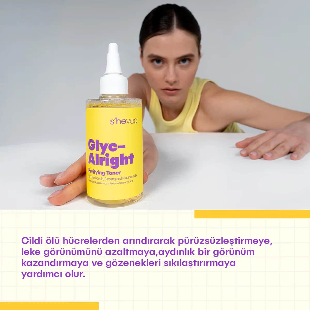She Vec Glyc-Alright 7: Glykolsäure, Ginseng &amp; Niacinamid 200ml