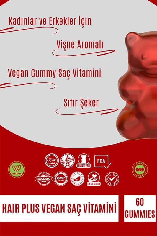Vita Bear Hair Plus Vegane Gummibärchen