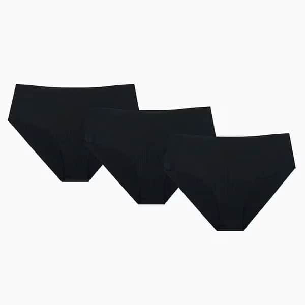 NBB Laser Cut Schwarze Panties 3er-Pack