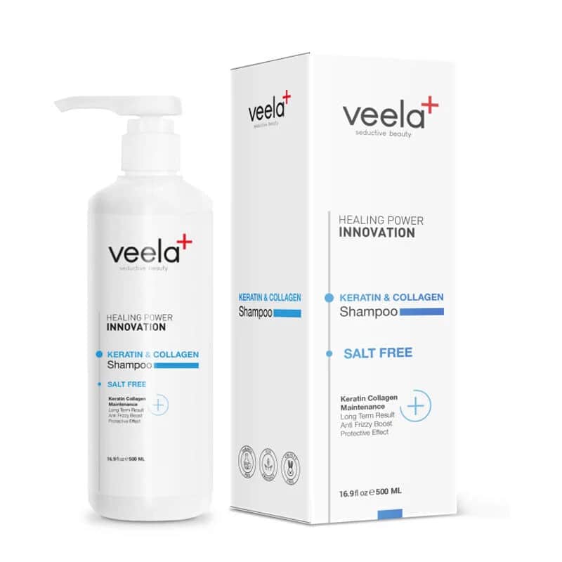 Veela Kollagen- und Keratin-Shampoo für geschädigtes Haar 500ml