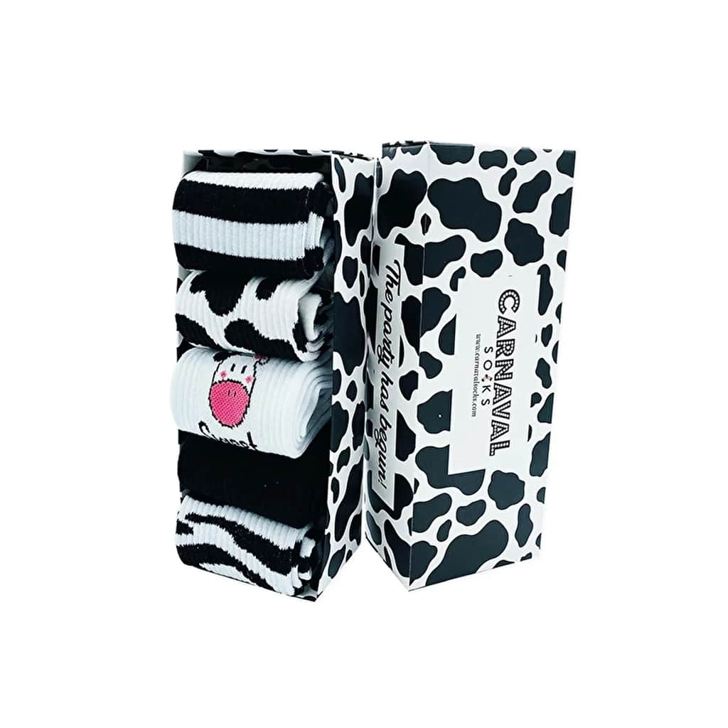 Carnaval 5-teiliges Set Milchkreise Baumwollsocken Geschenkbox