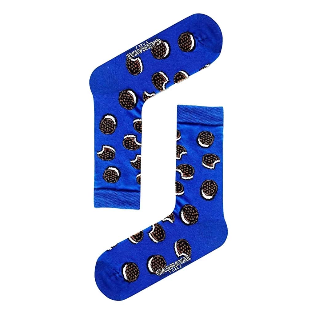 Bunte Baumwollsocken mit Carnaval-Oreo-Muster für Komfort