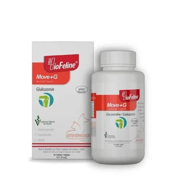Biofeline Gelenk- und Muskelunterstützung Tabletten für Katzen und Hunde - 75 Stück
