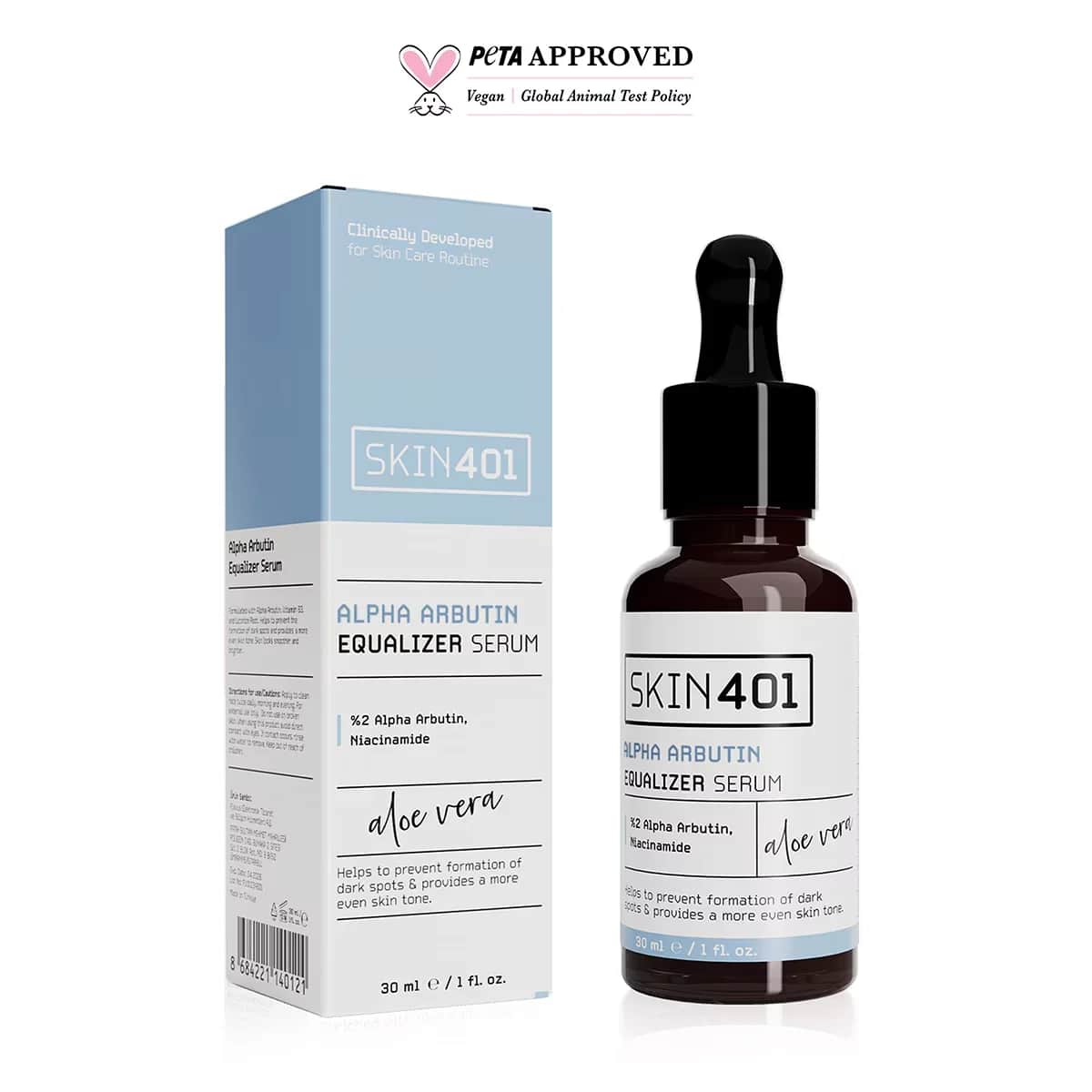 Skin401 Alpha Arbutin Serum - Aufhellend &amp; Gleichmäßiger Hautton 30ml