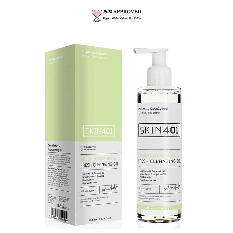 Skin401 Calendula Reinigungsöl - Pur &amp; Frisch 200 ml