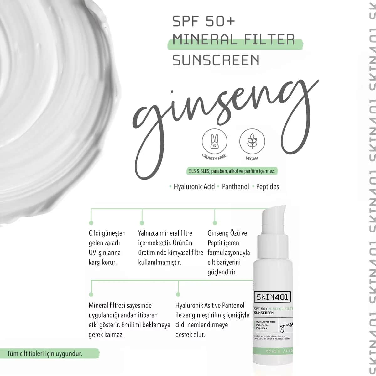 Skin401 SPF 50+ Mineral Sonnencreme - 50ml
