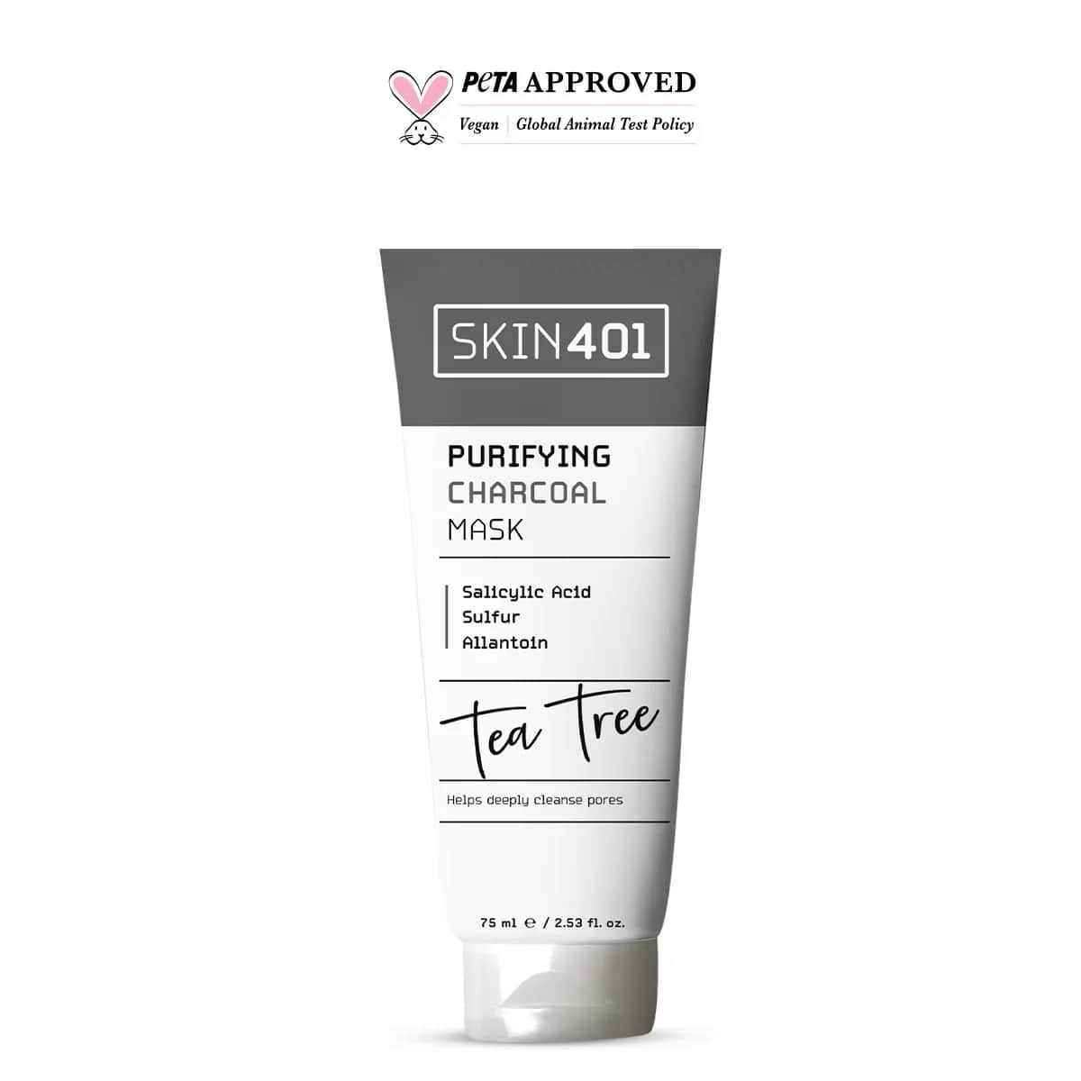 Skin401 Reinigende Aktivkohle-Gesichtsmaske - 75ml