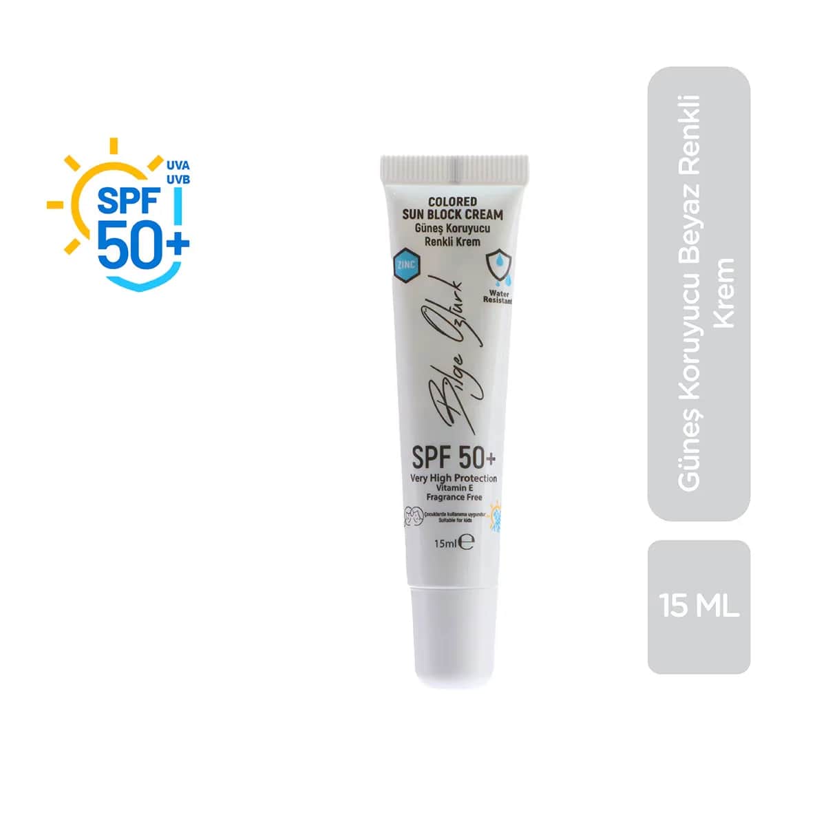 Bilge Ozturk SPF50 Tönende Zink-Sonnencreme 15ml