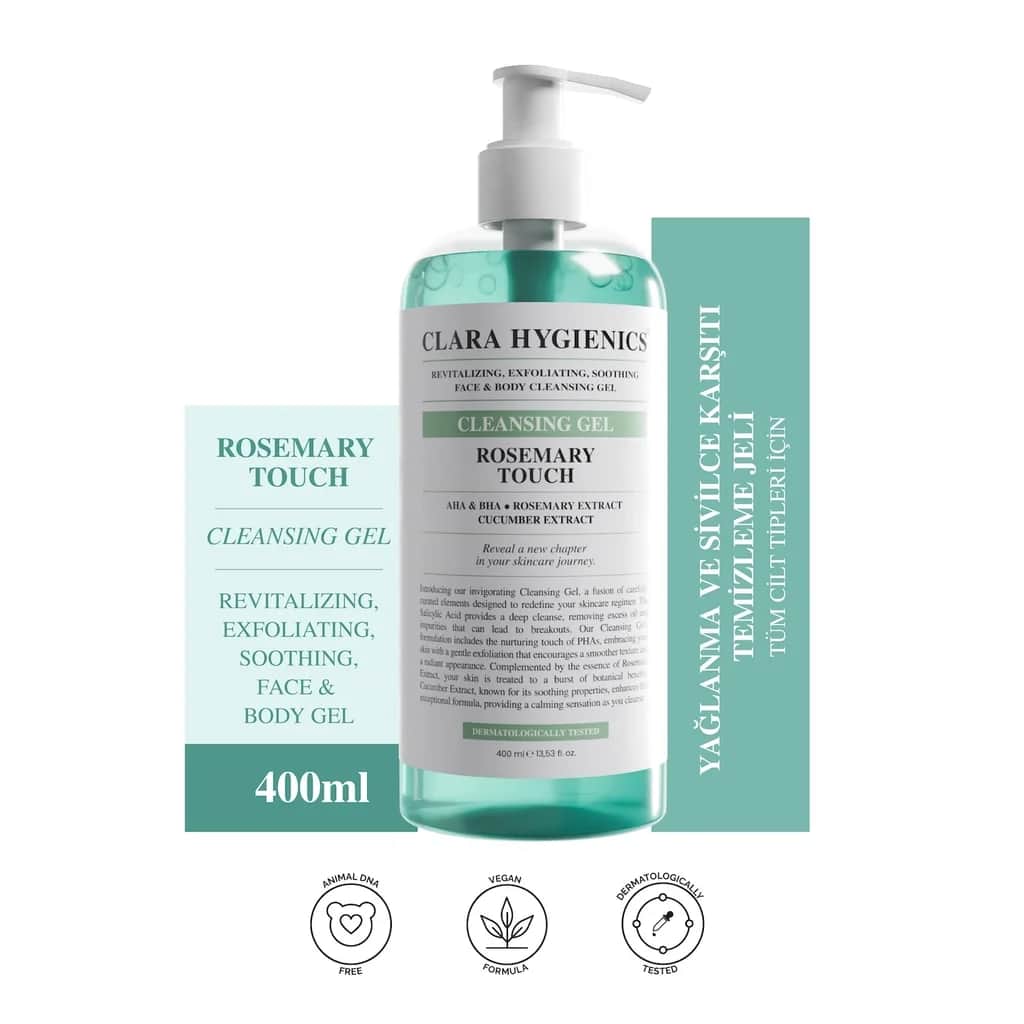 Clara Hygienics Rosmarin PHA Gesichtsreinigungs-Gel 400 ml