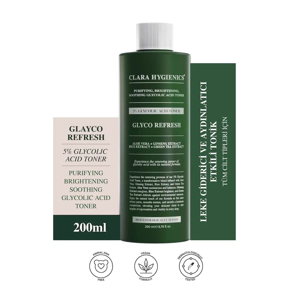 Clara Hygienics Glyco Refresh 5% Glykolsäure Toner 200ml