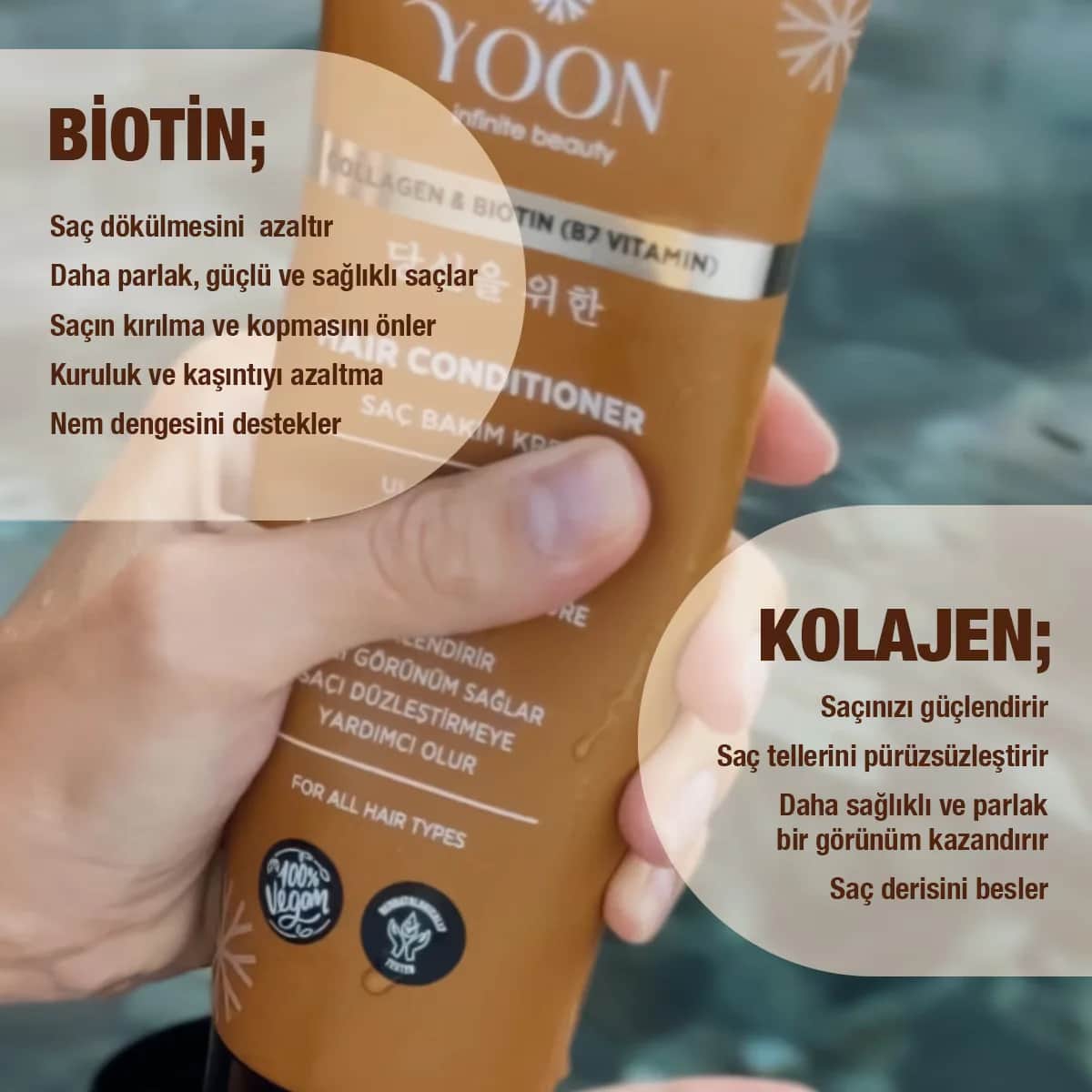 YOON Biotin B7 &amp; Kollagen Vegane Haarpflegecreme 200ml