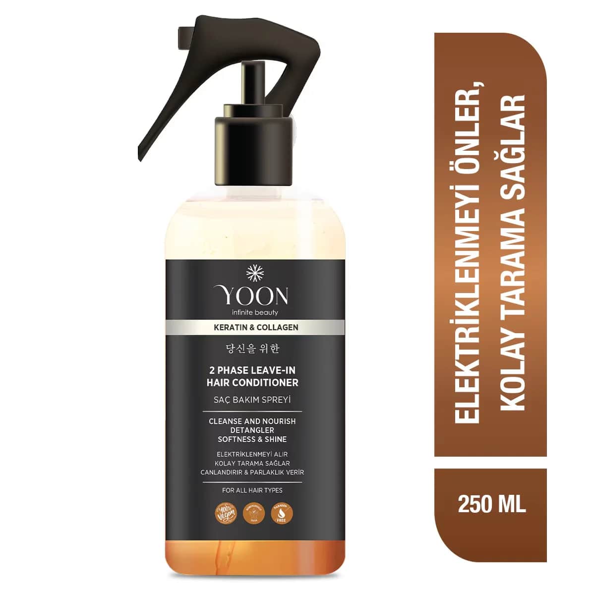 YOON Veganes Haarspray mit Kollagen &amp; Keratin, 250ml