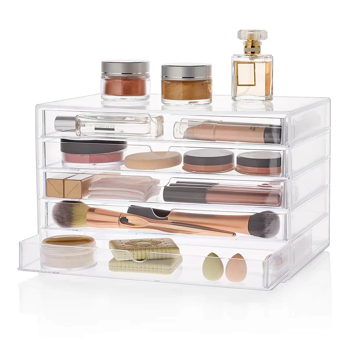 Esda 5-Schubladen Make-up Organizer aus klarem Acryl