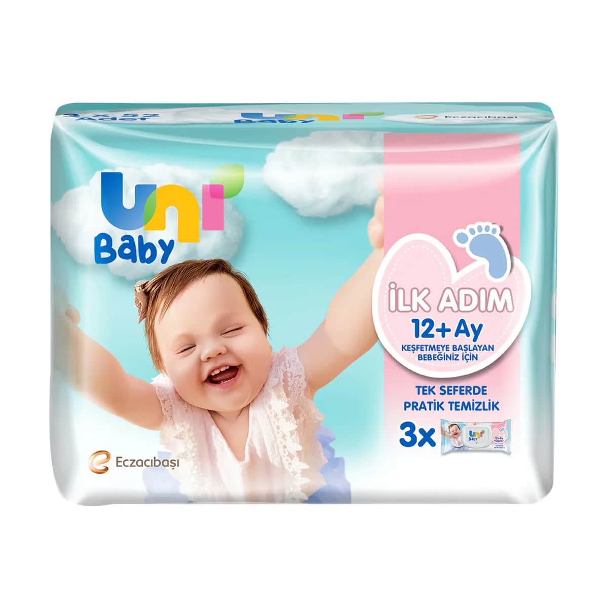Uni Baby Erste Schritte Feuchttücher 3er-Pack