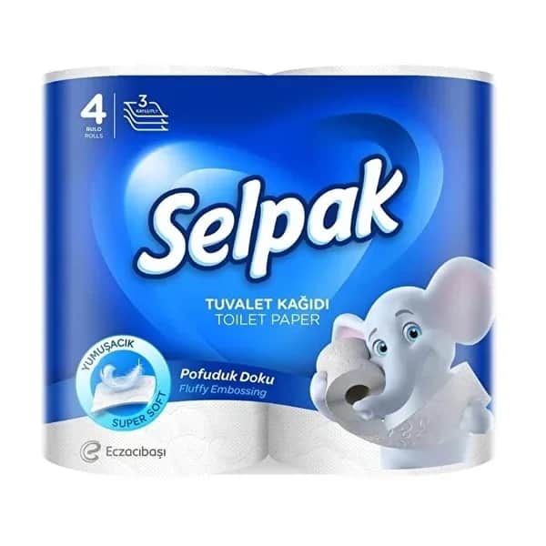Selpak 3-lagige Küchenpapier - super saugfähig und langlebig 4er-Pack