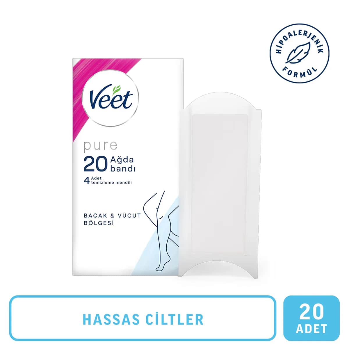 Veet Pure Bein- und Körper-Wachsstreifen