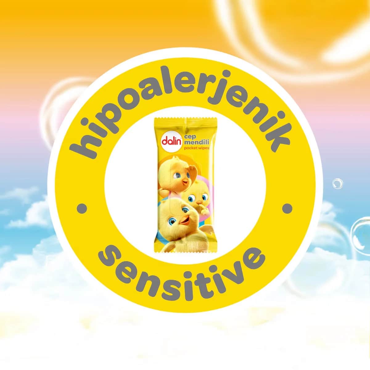 Dalin pH-ausgeglichene Feuchttücher für die Babypflege - 3x15 Pack