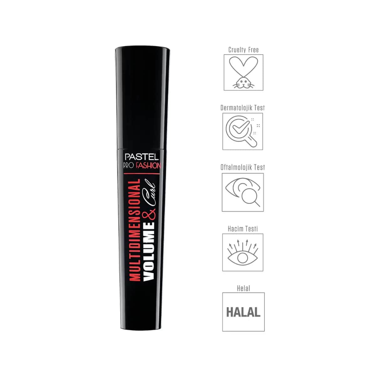 Pastel Profashion Volumen- und Lockenmascara - Langanhaltend Schwarz