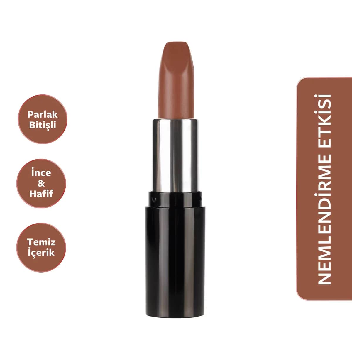 Pastell Nude Feuchtigkeitsspendender Lippenstift - Glänzendes Finish, Einfache Anwendung