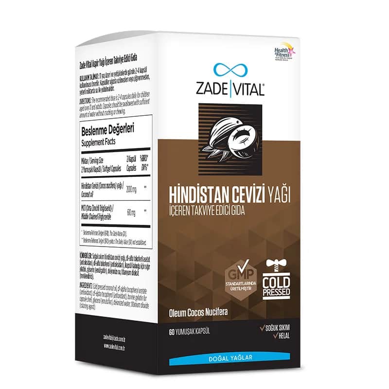 Kokosöl 1000 mg Weichkapseln von Zade Vital