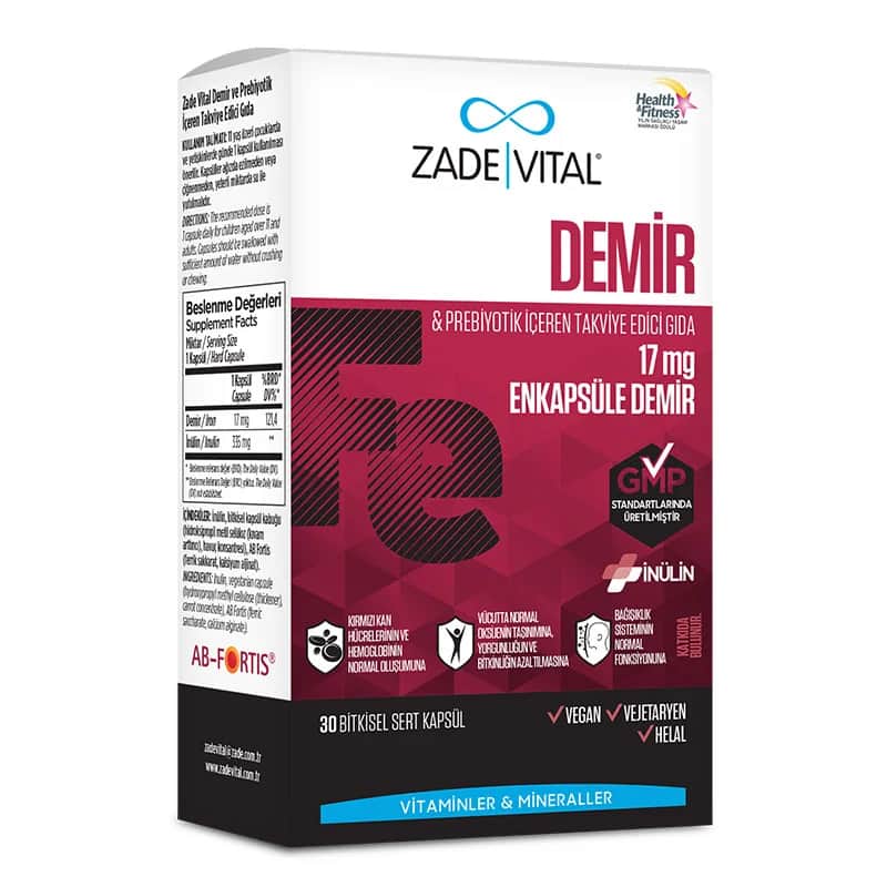 Eisenkapseln von Zade Vital - Stärkung von Immunität &amp; Vitalität, 30 Stück