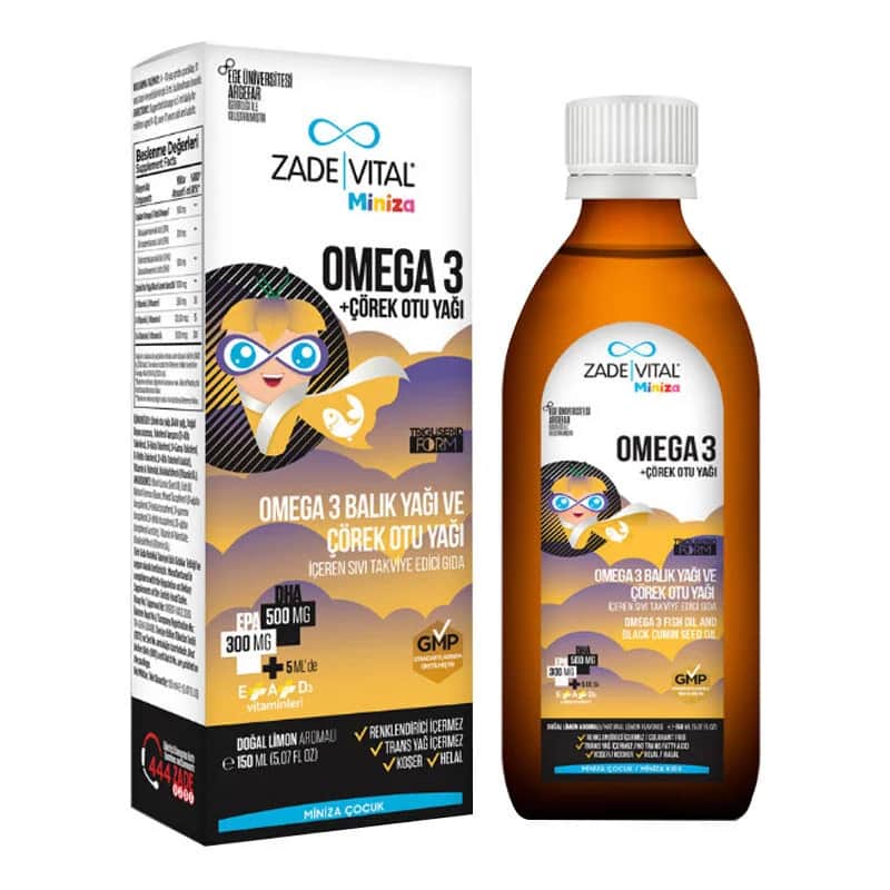 Zade Vital Miniza Omega 3 &amp; Schwarzkümmelöl 150ml