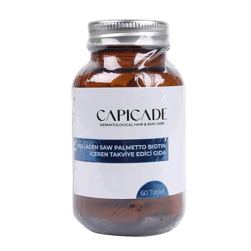Capicade Kollagen Biotin &amp; Sägepalme Nahrungsergänzung 60 Tabletten