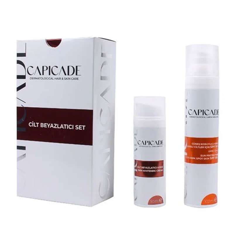 Capicade Hautaufhellungsset mit SPF50+ Sonnencreme 100ml