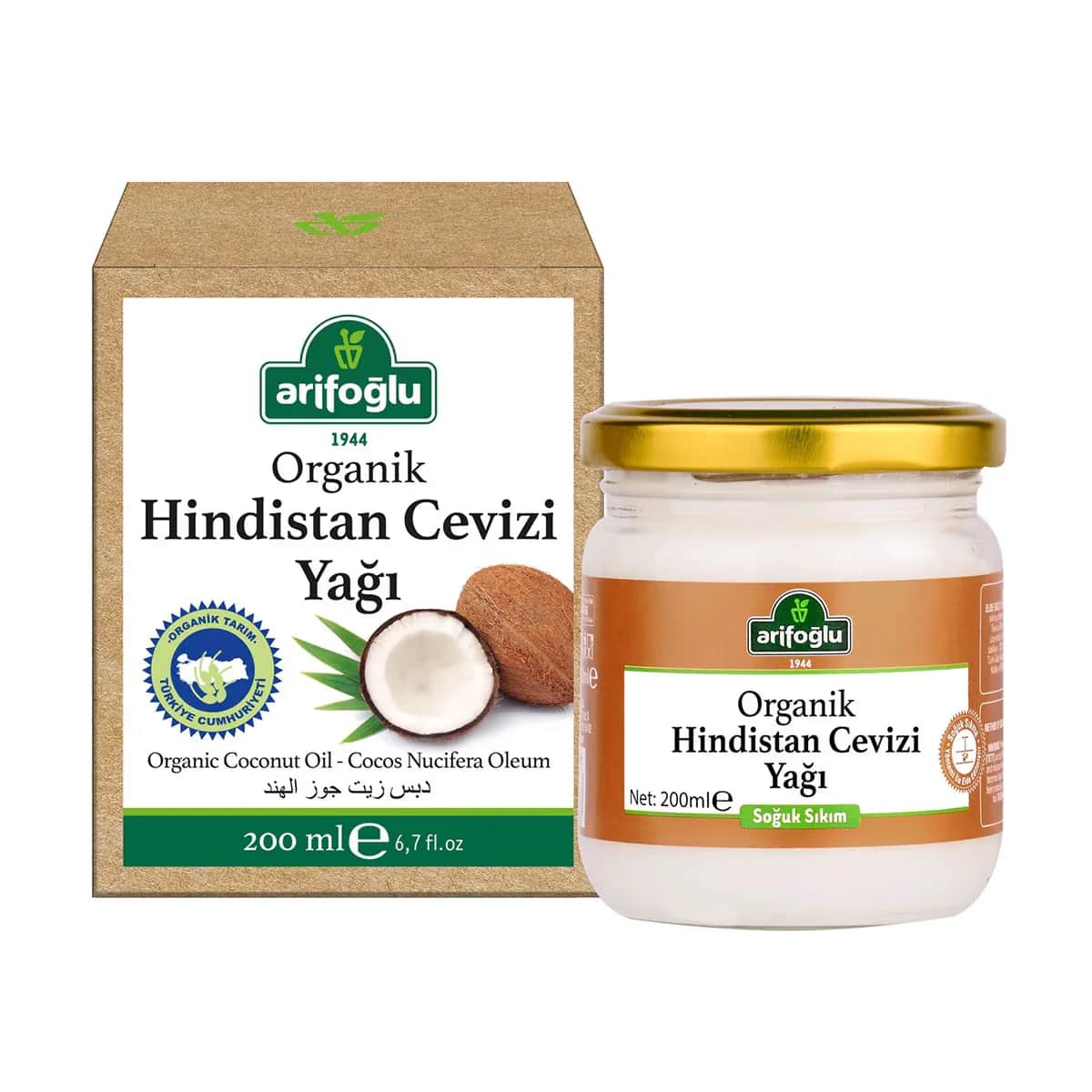Arifoğlu Bio Kokosöl 200ml - Kaltgepresst &amp; Umweltfreundlich