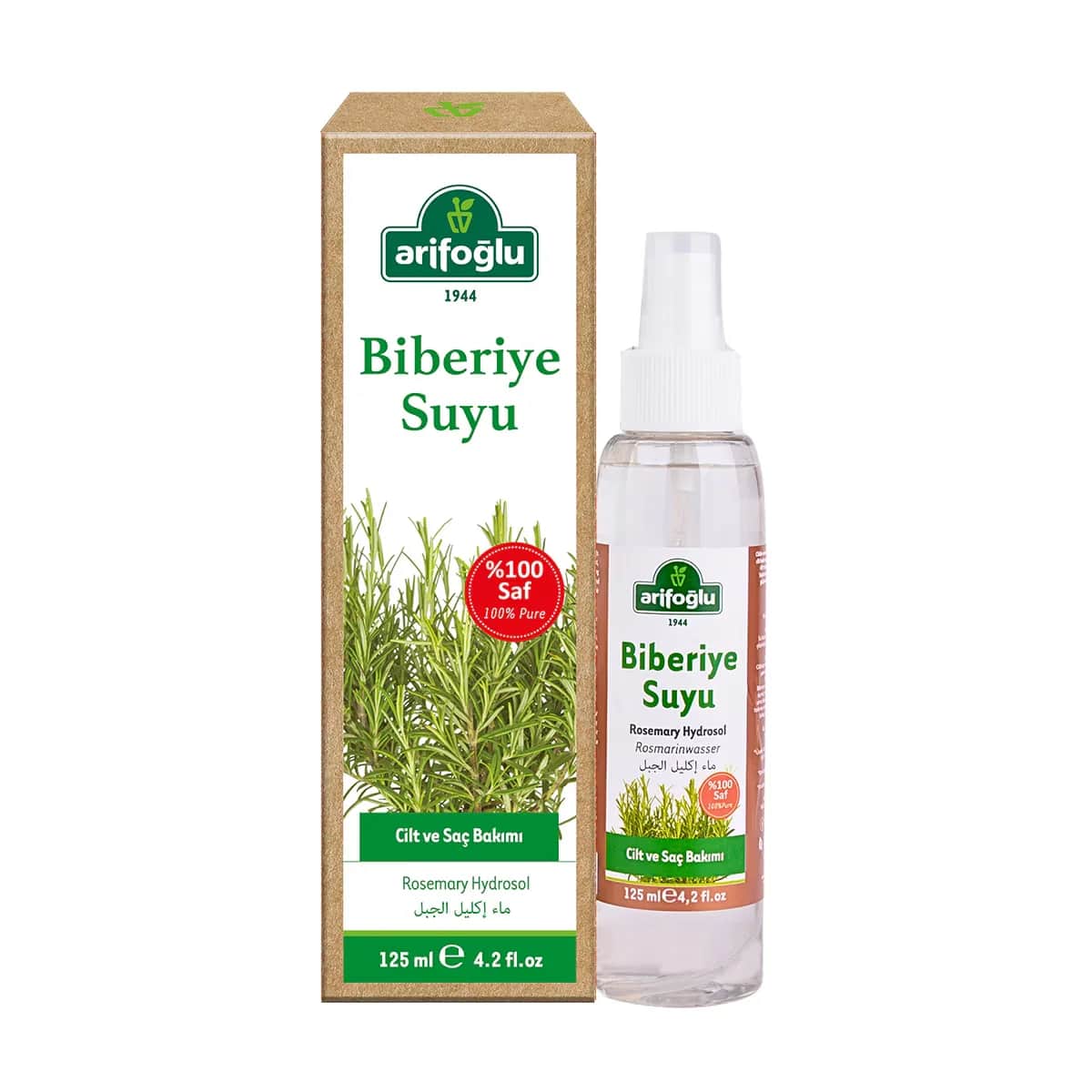 Arifoğlu Rosmarinwasser 125ml - Natürliches Haar- und Hauttonikum