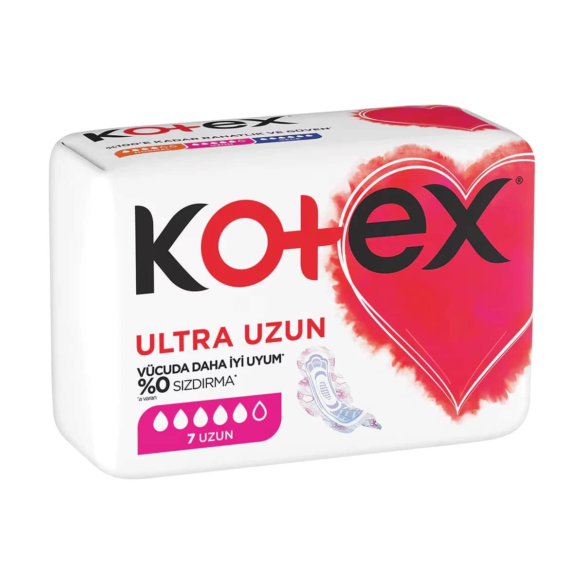 Kotex Ultra Dry Soft Lange Flügelbinden - 7 Stück