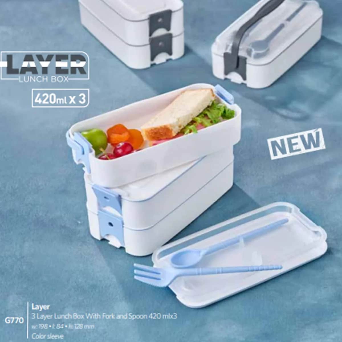 Gondol Umweltfreundliche 3-lagige Lunchbox 420ml